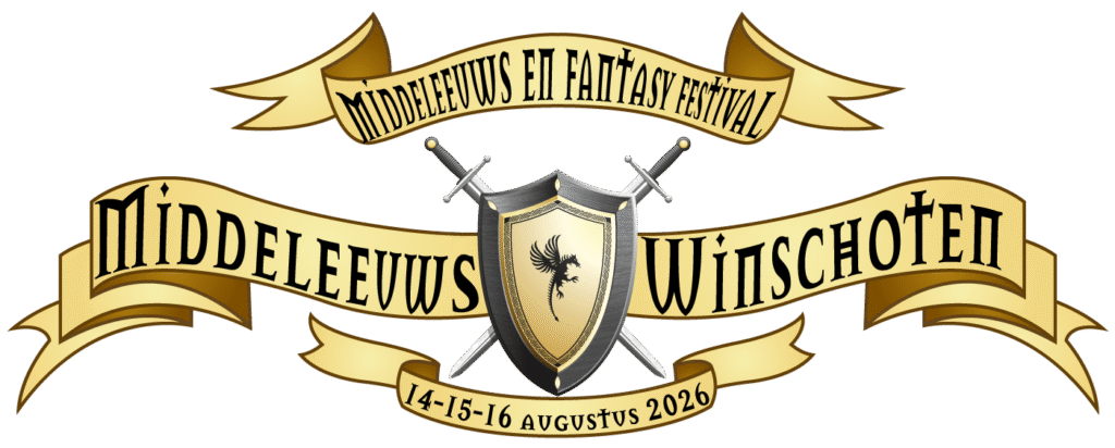 Middeleeuws Festival Winschoten Logo met datum: 14.15.16 augustus 2026