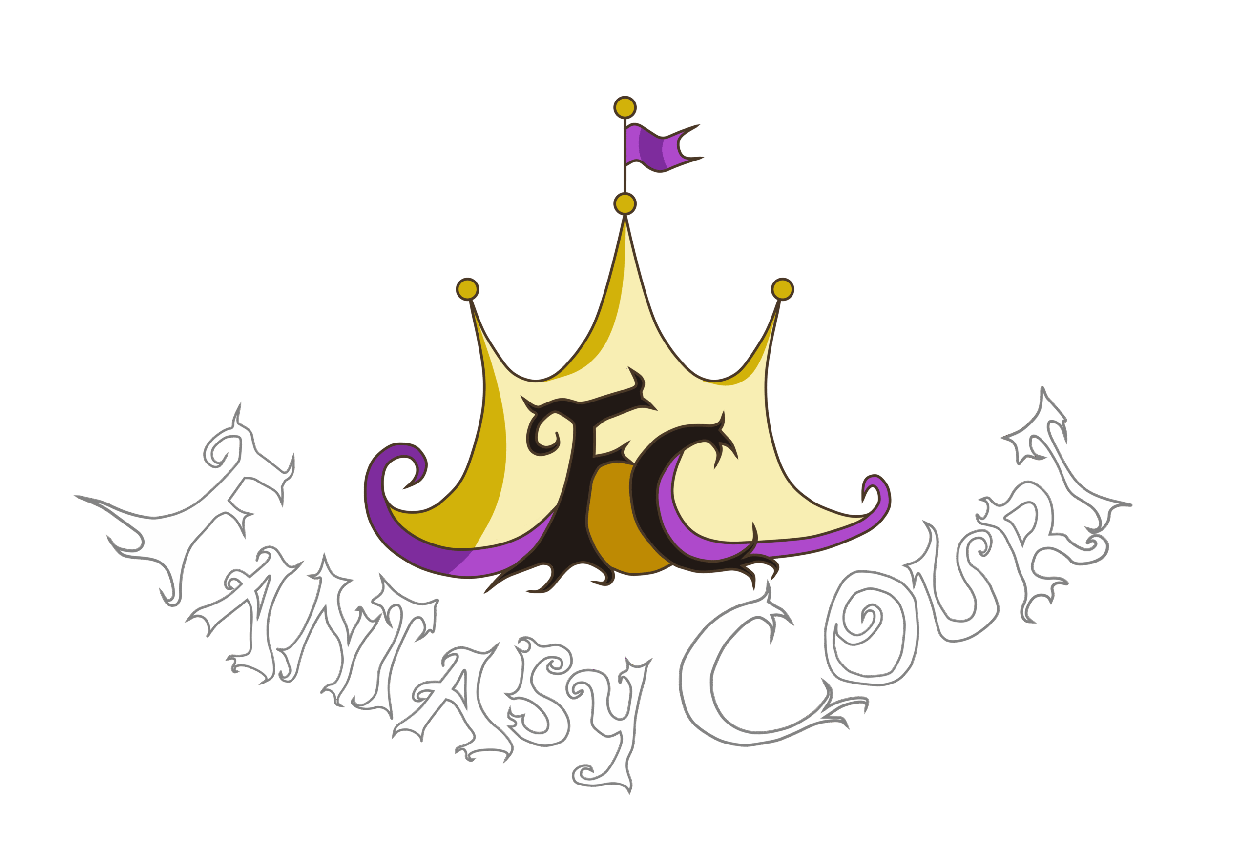 Fantasy Court Logo met een middeleeuwse tent
