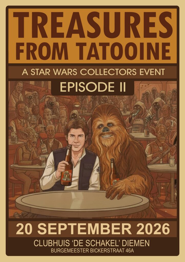 Star Wars Vintage Poster met als titel "Treasures from Tattooine"